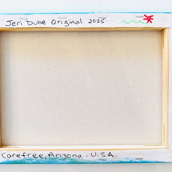 Original Abstract Southwest Cactus Landscape Painting One of a Kind - Picture 5 of 6